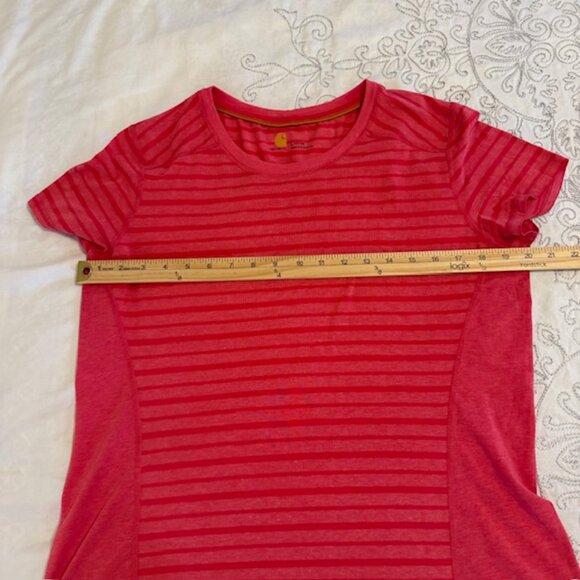 Carhartt Work Dry for Women Short Sleeve T-Shirt Orange Moisture Wicking Large - Picture 5 of 8
